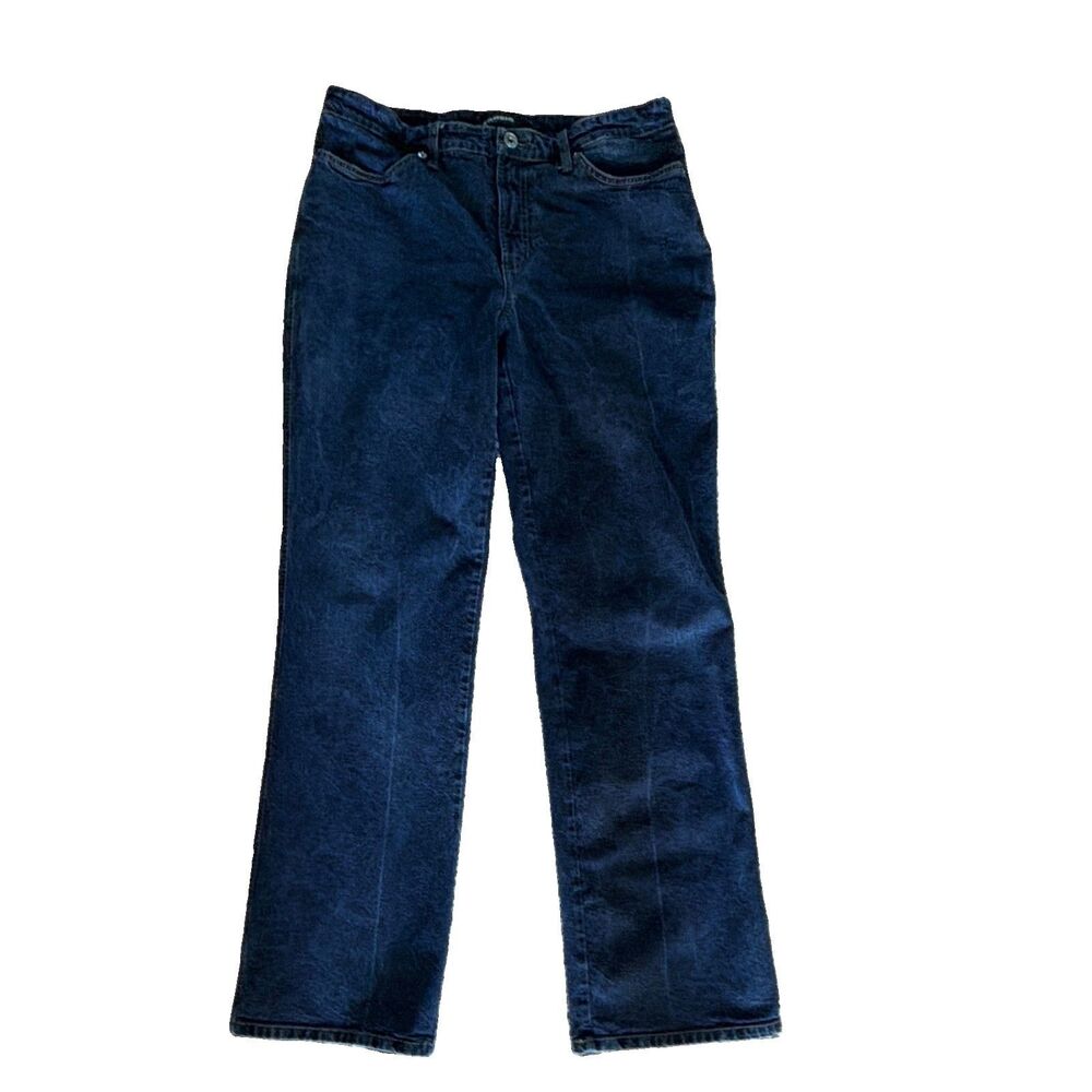Cambio Women’s Dark Wash Blue Straight Leg Stretch Denim Jeans Size 14